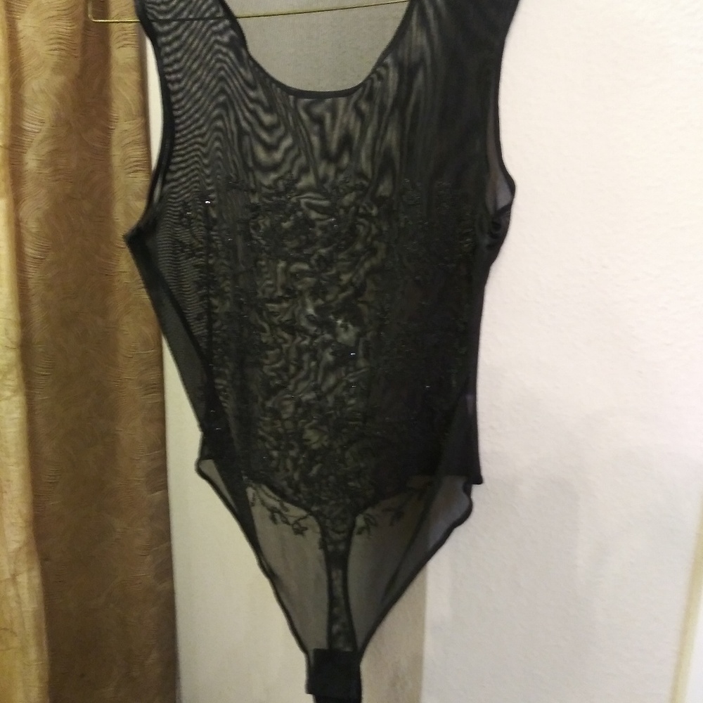 sleeves body suit, glamorous with sequins